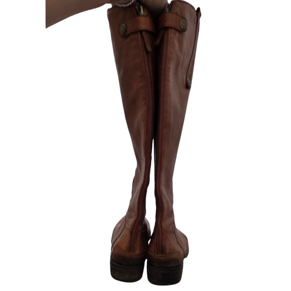 Sam Edelman Whiskey Leather Brown Riding Boot sz 9M $200 Boho Festival Basic - Picture 4 of 7